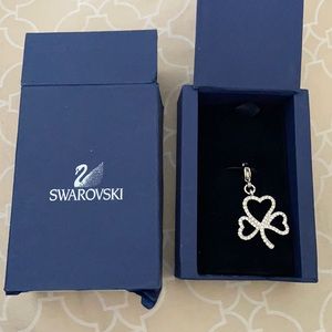 Swarovski 3 leaf clover crystal rhinestone charm